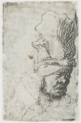 Head of a Man in a High Cap