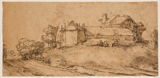 Landscape with a Farmhouse and a Hay Barn