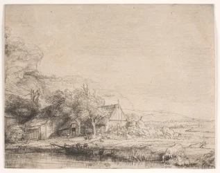Landscape with a Cow Drinking