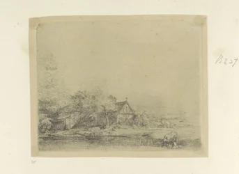 Landscape with Drinking Cow (Collection of Eighty-Five Original Prints series)