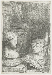 Man Drawing from a Cast