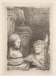 Man Drawing from a Cast
