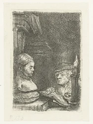 Man Drawing from a Cast