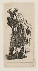 Old Beggar Woman with a Gourd