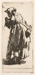 Old Beggar Woman with a Gourd