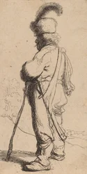 Polander Leaning on a Stick