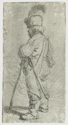 Polander Leaning on a Stick