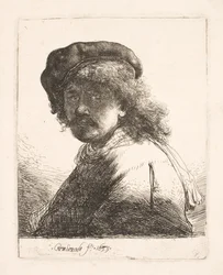 Rembrandt in a Cap and Scarf