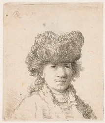 Rembrandt in a Fur Cap: The Dress Light: Bust