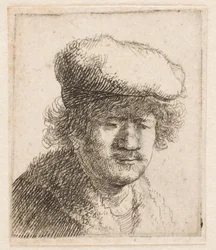 Rembrandt with Cap Pulled Forward: Bust