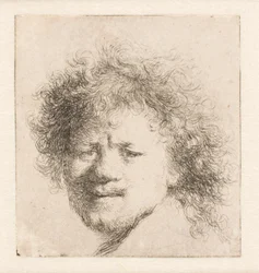 Rembrandt with Long Bushy Hair: Head Only