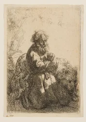 Saint Jerome Kneeling in Prayer, Looking Down