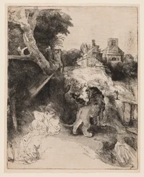 St. Jerome Reading in an Italian Landscape