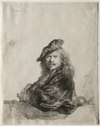 Self-Portrait Leaning on a Stone Sill, 1639