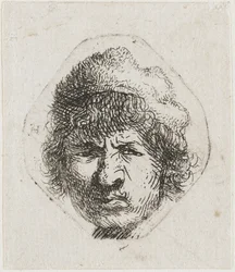 Self-Portrait Scowling, ca 1631