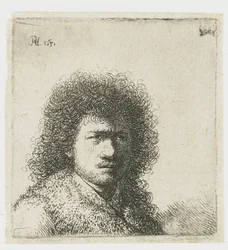 Self-Portrait with Bushy Hair: Bust