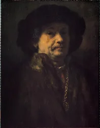 Self-Portrait with Earring and Gold Chain
