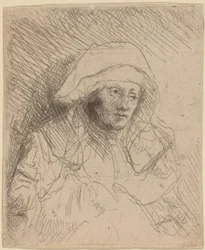 Sick Woman with a Large White Headdress (Saskia)