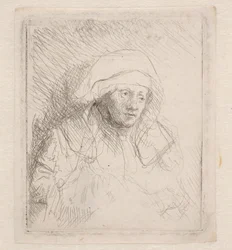 Sick Woman with a Large White Head-Dress (Saskia)