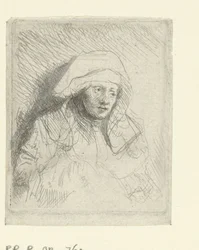 Sick Woman with a Large White Headdress (Saskia)
