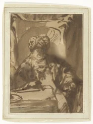 The Actor Willem Bartholsz Ruyter as King Ahasuerus on His Throne
