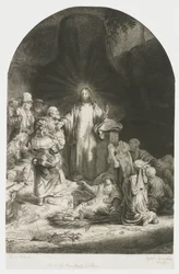 The Hundred Guilder Print: Central Piece with Christ Preaching