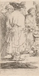 The Man with a Cane Fragment from the Hundred Guilder Print