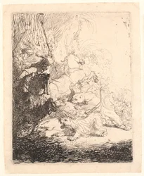 The Small Lion Hunt (with two Lions)