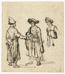 Three Orientals Conversing
