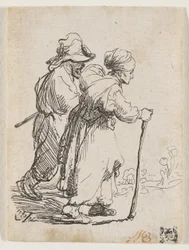 Two Tramps, a Man and a Woman