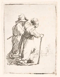 Two Tramps, a Man and a Woman