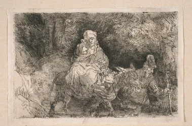 Flight into Egypt - The Holy Family Crossing a Stream