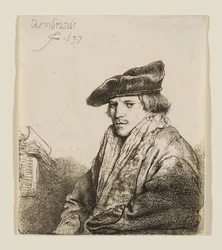 Young Man in a Velvet Cap with Books Beside Him