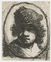 Self-Portrait with Fur Hat