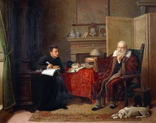 Galileo Galilei Dictating His Observations to His Secretary in Arcetri
