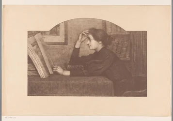 Reading Woman, in Profile