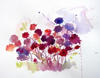 Vibrant Watercolor Blooms