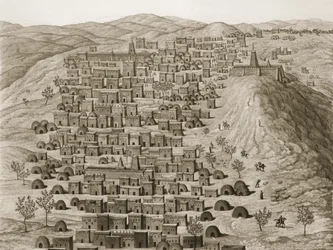 View of Part of the Town of Timbuktu from a Hill, Illustration from Journal dun Voyage a Tombouctou et a Jenne, 1830