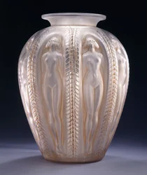 Luxembourg, a monumental moulded glass vase