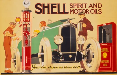 Poster Advertising Shell Spirit and Motor Oils