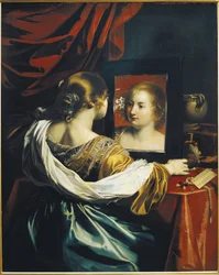 Vanity or Young woman at her toilet
