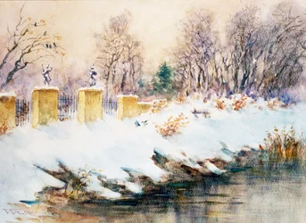 Snowfall on Naviglio