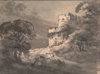 Landscape with a Ruined Castle on the Right