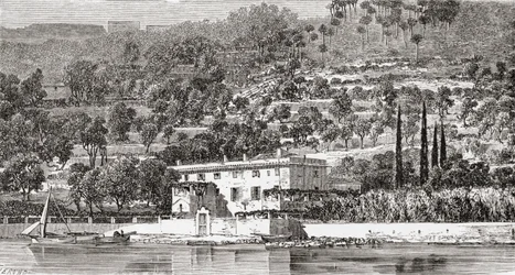 The Island of Palmaria, opposite La Spezzia, Italy in the late 19th century. From Italian Pictures by Rev. Samuel Manning, published c.1890.