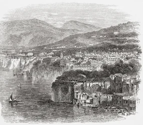 View of Sorrento, Campania, Southern Italy, in the Late 19th Century. From Italian Pictures by Rev. Samuel Manning, Published c.1890.