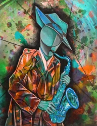 Abstract Jazz Musician