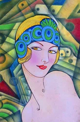 Art Deco Flapper Portrait