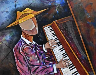 Cubist Piano Man