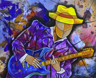 Vibrant Jazz Guitarist