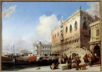 View of Venice, the Quai des Schiavoni and the Palace of the Doges